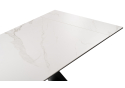 Керамический стол Ноттингем 160(220)х90х77 белый мрамор / черный