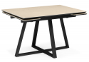 Керамический стол Памелла 120(180)х80 okara light yellow / черный