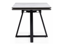 Керамический стол Памелла 120(180)х80 snow alpin / черный