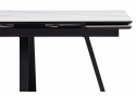 Керамический стол Памелла 120(180)х80 snow alpin / черный