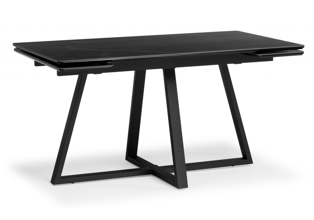 Керамический стол Памелла 120(180)х80 shakespeare black / черный