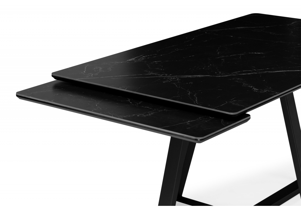 Керамический стол Памелла 120(180)х80 shakespeare black / черный