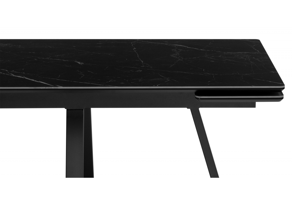 Керамический стол Памелла 120(180)х80 shakespeare black / черный