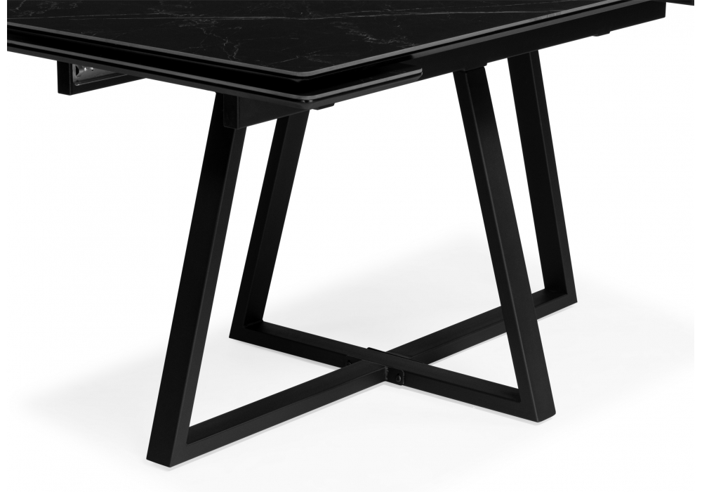 Керамический стол Памелла 120(180)х80 shakespeare black / черный