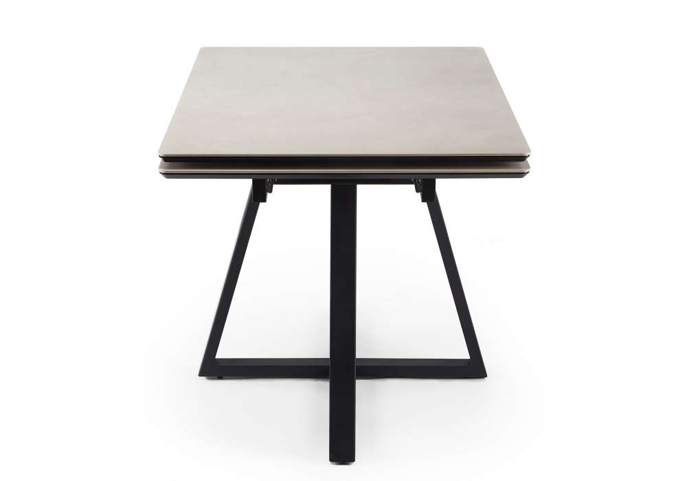 Керамический стол Памелла 140(200)х80 carmen light grey / черный