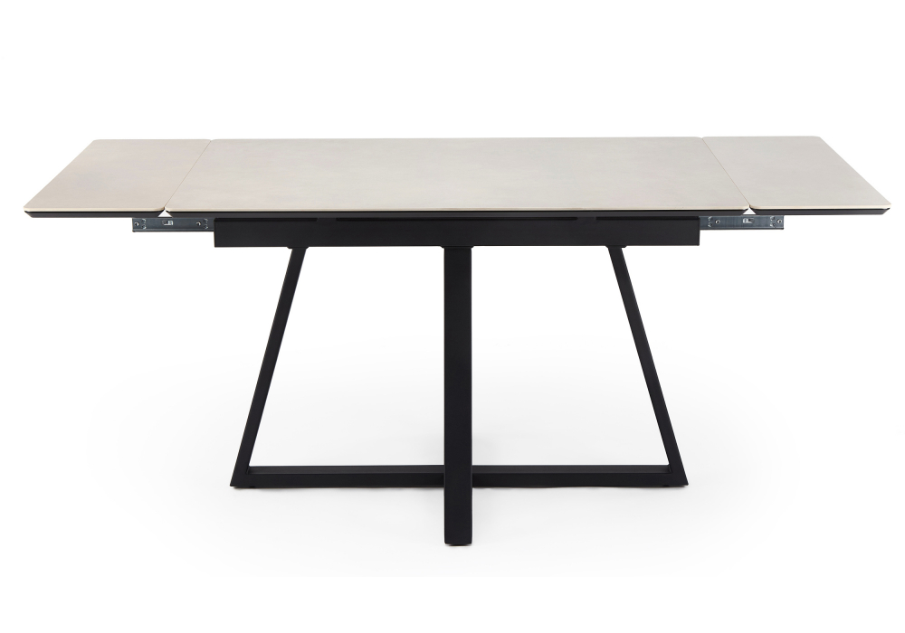 Керамический стол Памелла 140(200)х80 carmen light grey / черный