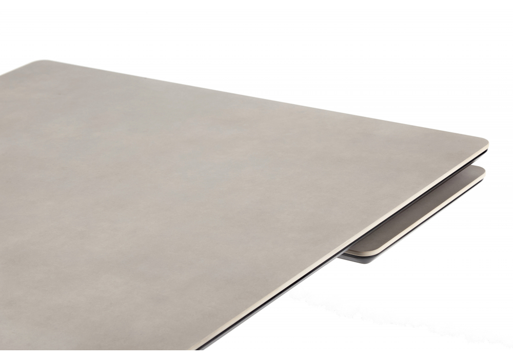 Керамический стол Памелла 140(200)х80 carmen light grey / черный