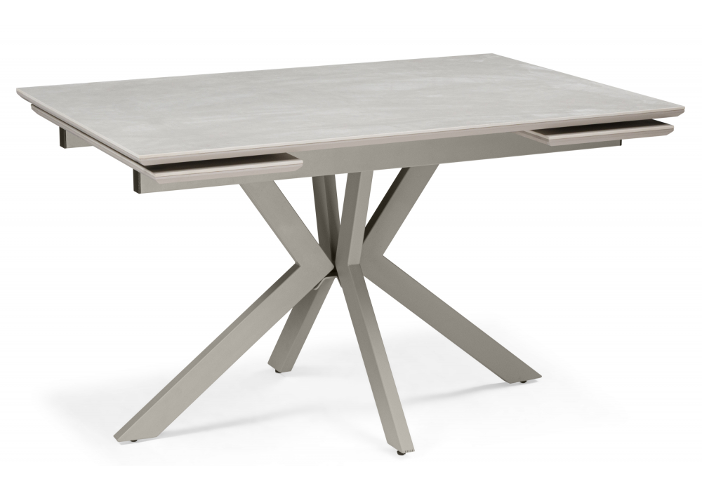 Керамический стол Пантон 120(180)х80 carmen light gray / серый матовый