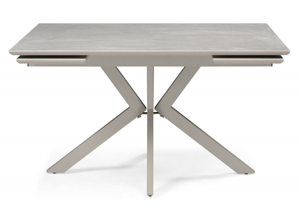 Керамический стол Пантон 120(180)х80 carmen light gray / серый матовый