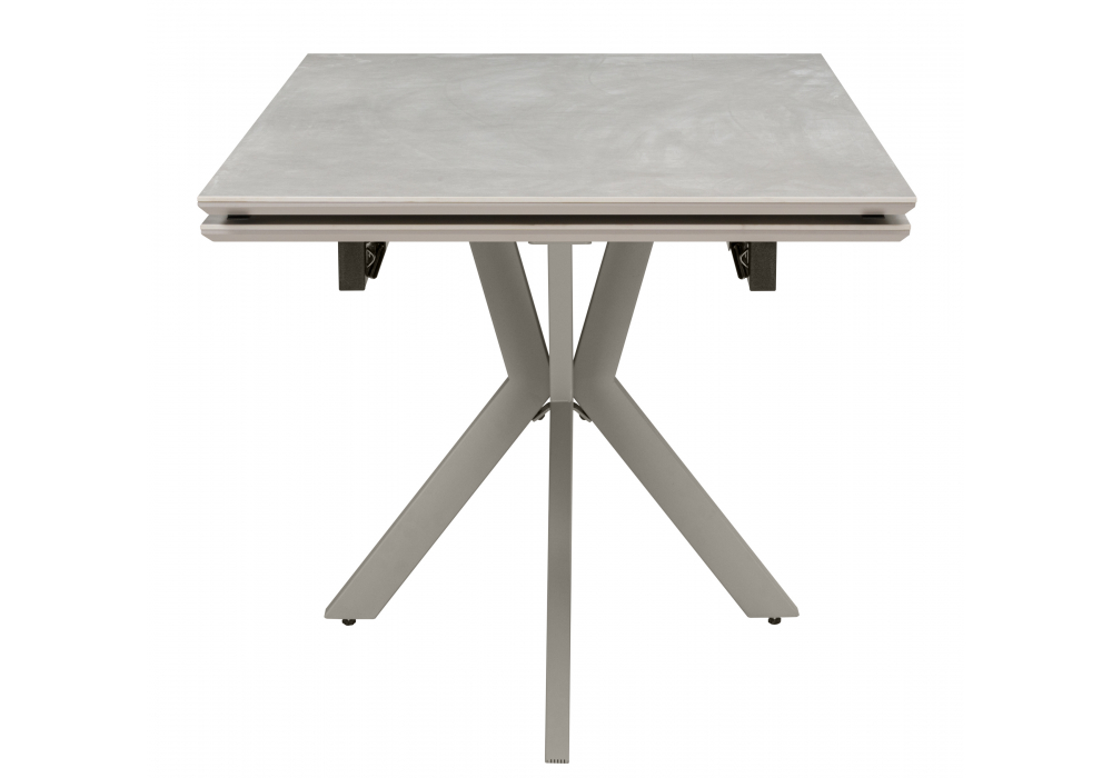 Керамический стол Пантон 120(180)х80 carmen light gray / серый матовый