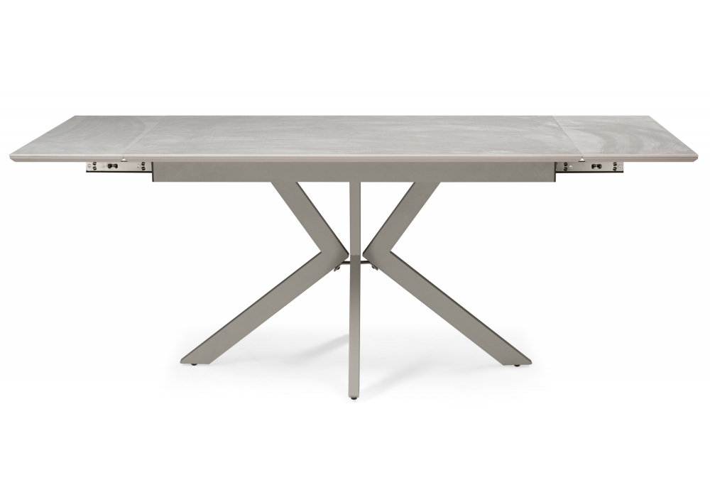 Керамический стол Пантон 120(180)х80 carmen light gray / серый матовый