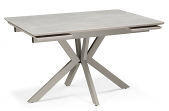 Керамический стол Пантон 120(180)х80 carmen light gray / серый матовый