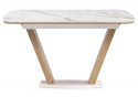 Керамический стол Петир 120(160)х80х75 gilt white / дуб монтана