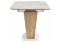 Керамический стол Петир 120(160)х80х75 gilt white / дуб монтана
