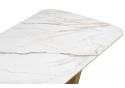 Керамический стол Петир 120(160)х80х75 gilt white / дуб монтана