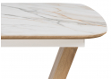 Керамический стол Петир 120(160)х80х75 gilt white / дуб монтана