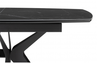 Керамический стол Блэкберн 160(220)х89 белый gilt white / черный