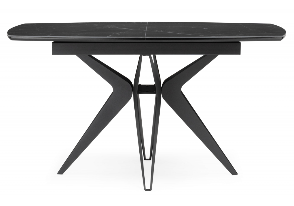 Керамический стол Риполь 160(205)х89 черный мрамор shakespeare black / черный