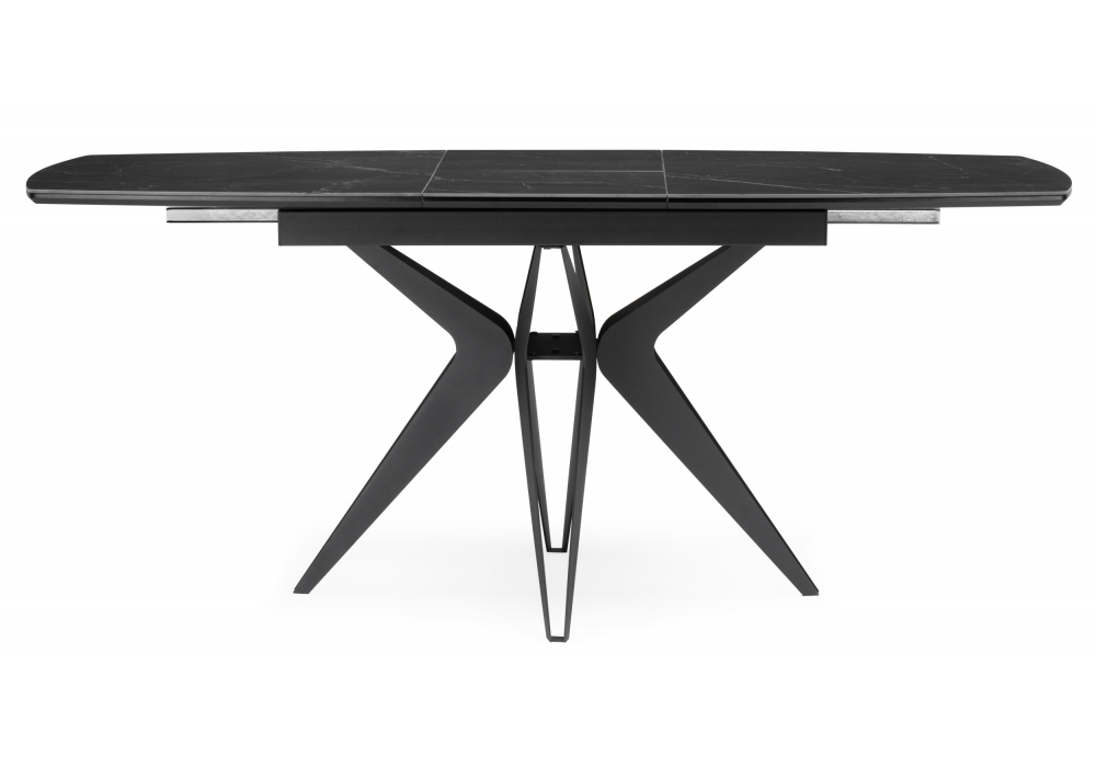 Керамический стол Риполь 160(205)х89 черный мрамор shakespeare black / черный