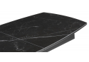Керамический стол Риполь 160(205)х89 черный мрамор shakespeare black / черный