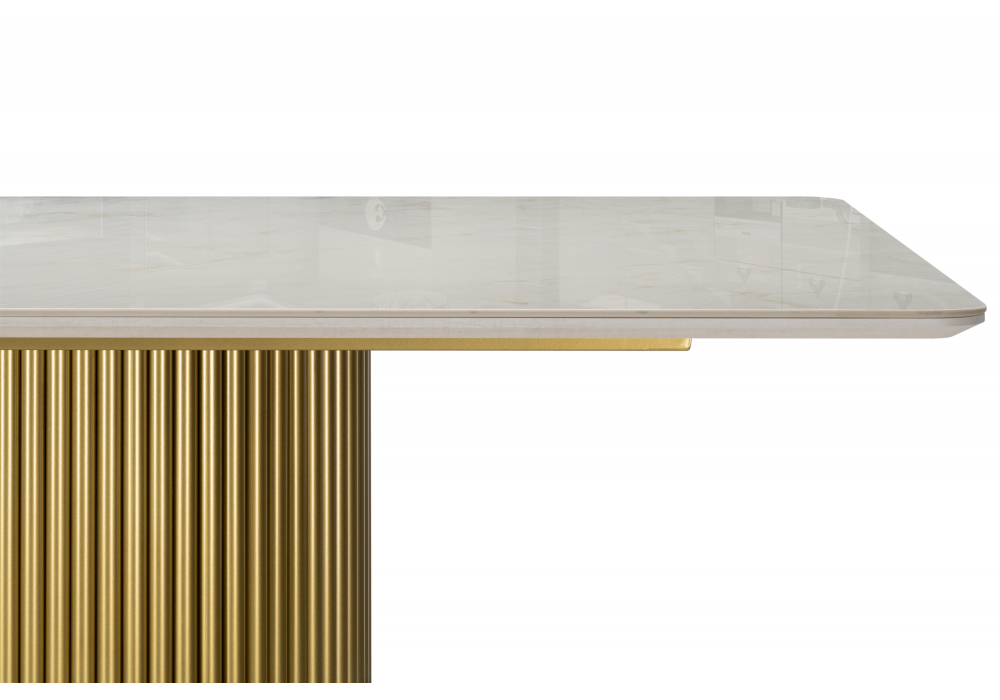 Керамический стол Ривера 220x110 brecha crema / золото