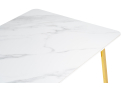 Керамический стол Селена 1 140х80х77 белый мрамор / золото
