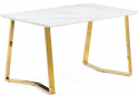 Керамический стол Селена 1 160х90х77 белый мрамор / золото