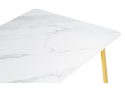 Керамический стол Селена 1 180х90х77 белый мрамор / золото