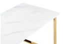 Керамический стол Селена 2 160х90х77 белый мрамор / золото