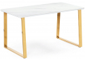 Керамический стол Селена 2 160х90х77 белый мрамор / золото