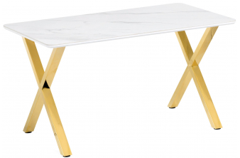 Комплект столиков Лойс 80х80х46(60х60х38) мрамор белый / дуб вотан