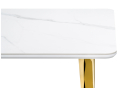 Керамический стол Селена 3 160х90х77 белый мрамор / золото