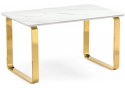 Керамический стол Селена 4 160х90х77 белый мрамор / золото