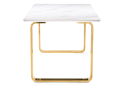 Керамический стол Селена 4 180х90х77 белый мрамор / золото
