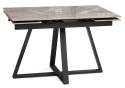 Керамический стол Силлем 120(180)х80х77 dyna fantasico grey / черный
