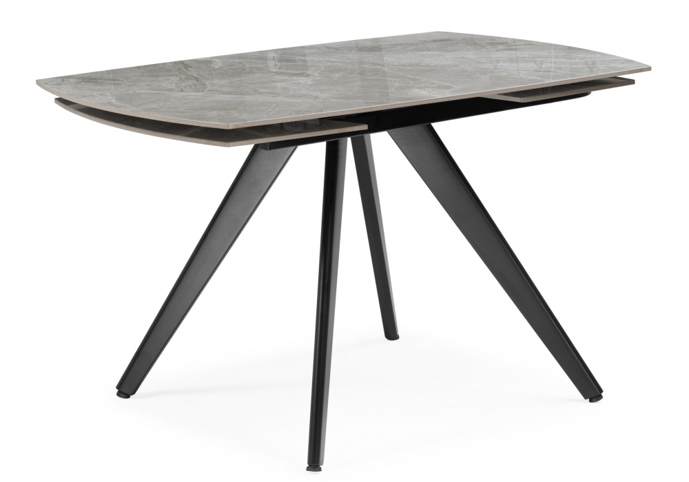Керамический стол Silvi 120(180)x80 серый / черный