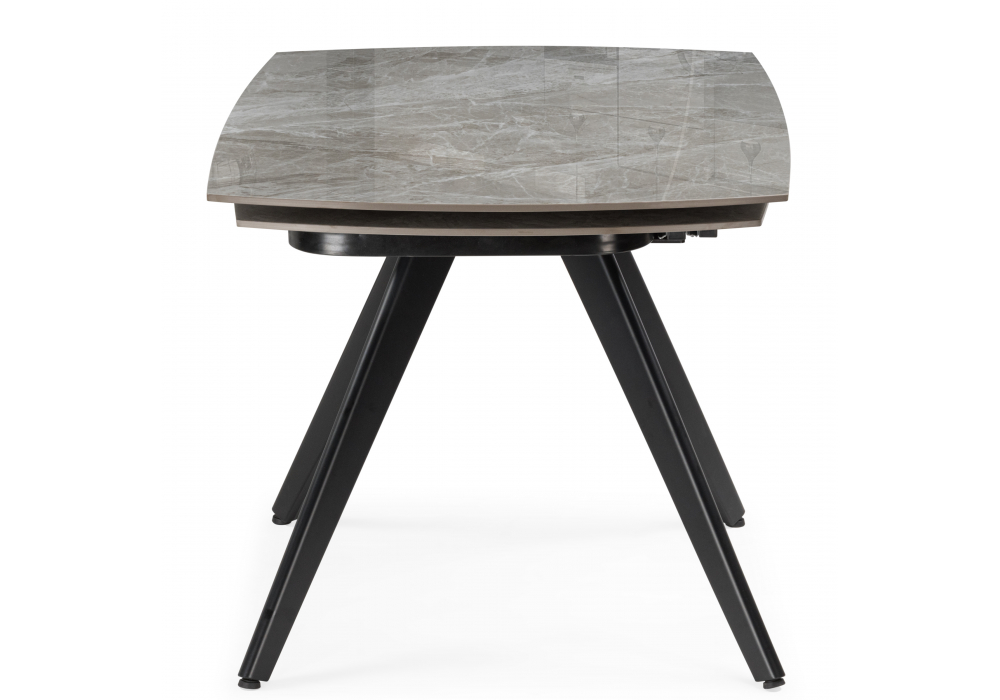Керамический стол Silvi 120(180)x80 серый / черный
