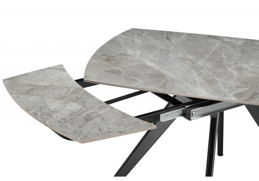 Керамический стол Silvi 120(180)x80 серый / черный