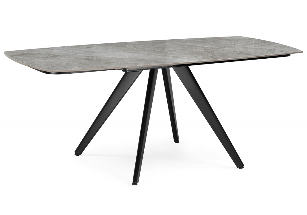 Керамический стол Silvi 120(180)x80 серый / черный