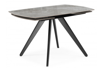 Керамический стол Катчел-2 120(180)x80 matte черный мрамор / черный