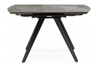 Керамический стол Катчел-2 120(180)x80 matte черный мрамор / черный