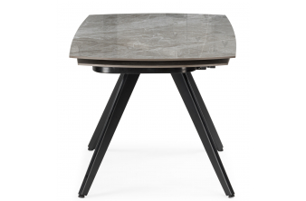 Керамический стол Катчел-2 120(180)x80 matte черный мрамор / черный