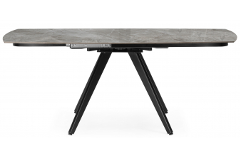 Керамический стол Катчел-2 120(180)x80 matte черный мрамор / черный