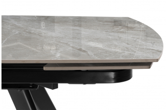 Керамический стол Катчел-2 120(180)x80 matte черный мрамор / черный