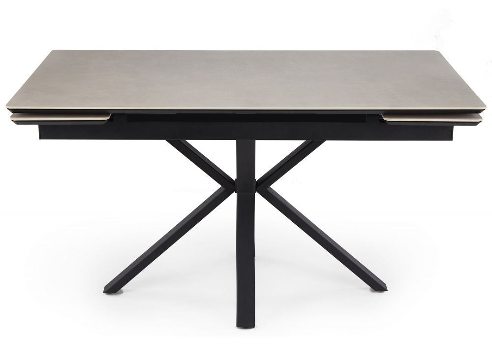 Керамический стол Старлайт 120(180)х80 carmen light grey / черный
