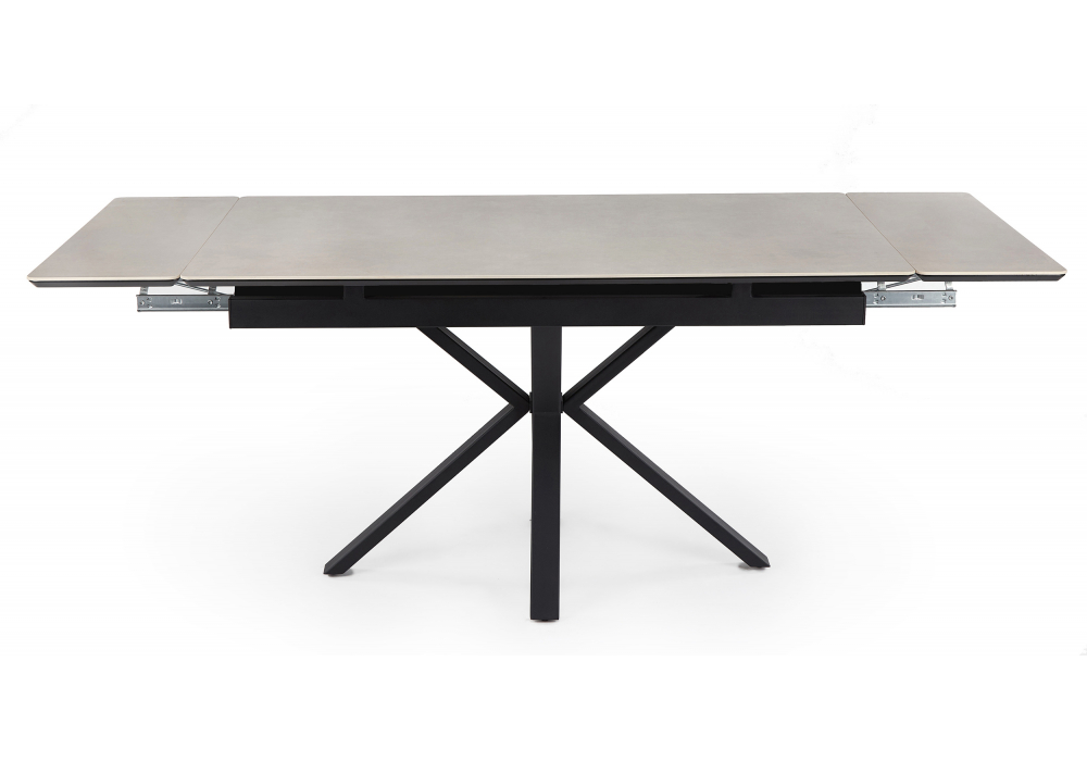 Керамический стол Старлайт 120(180)х80 carmen light grey / черный