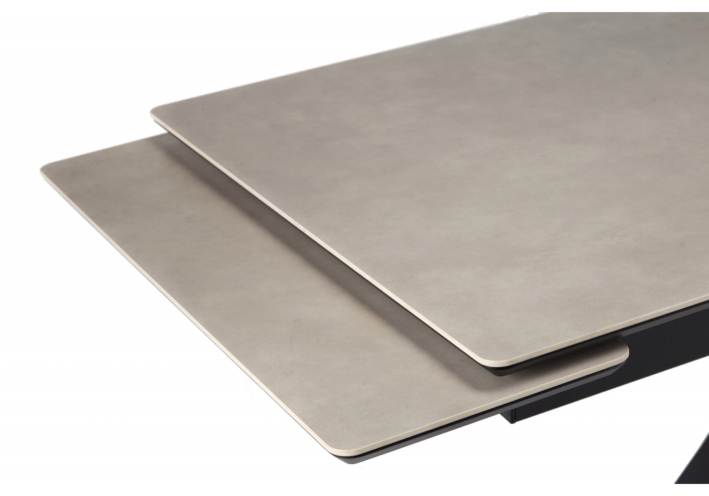 Керамический стол Старлайт 120(180)х80 carmen light grey / черный