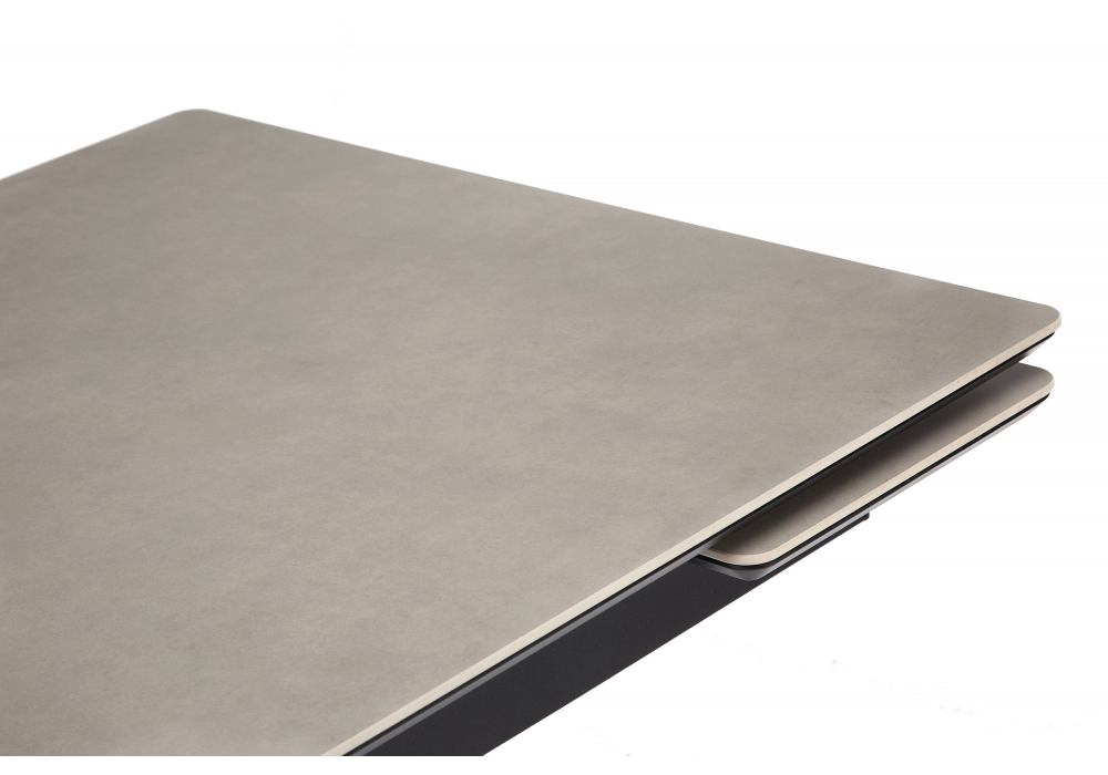 Керамический стол Старлайт 120(180)х80 carmen light grey / черный