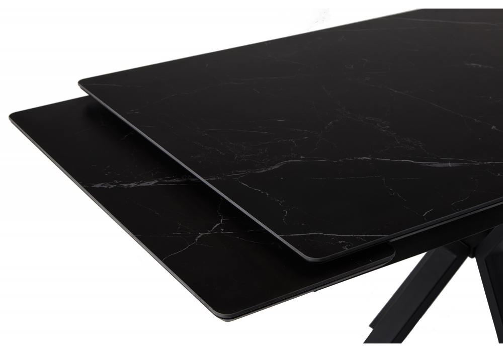 Керамический стол Старлайт 120 (180) х 80 shakespeare black / черный