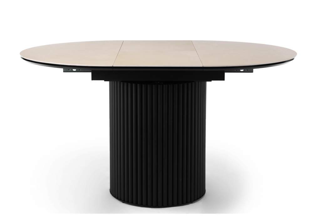 Керамический стол Стивен 100(140) okara light yellow / черный